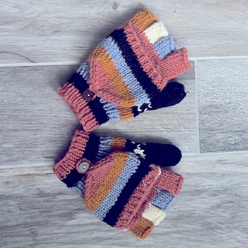 VTG Mittens Winter Hand Knit Unisex